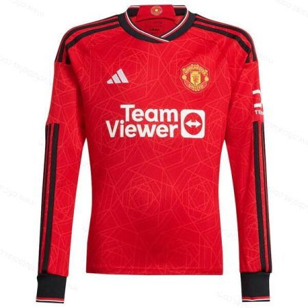 Pigūs Manchester United Home Long Sleeve Futbolo marškinėliai 23/24